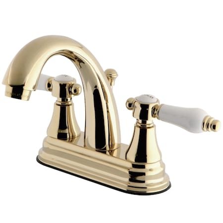 Kingston Brass KS7612BPL 4" Centerset Bathroom Faucet, Polished Brass KS7612BPL